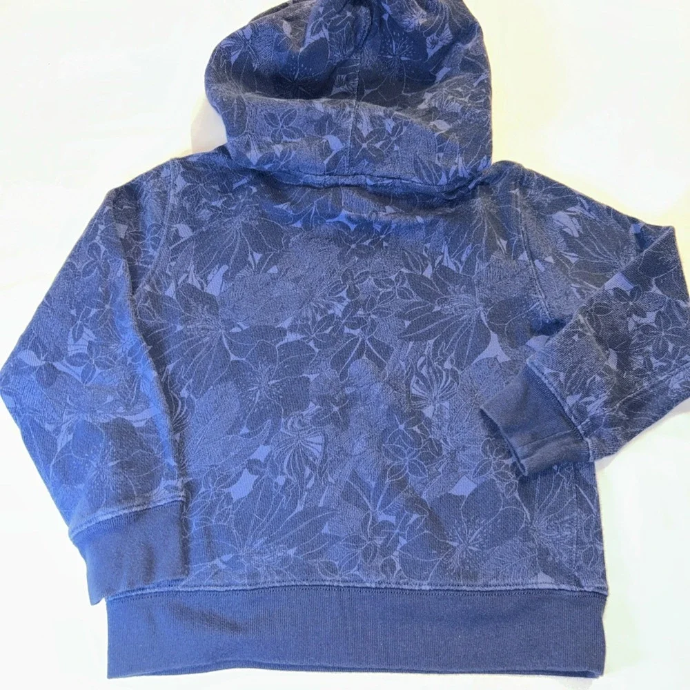 Polo Ralph Lauren Kids Boys Navy Logo Tropical Pattern Pullover Hoodie  Sz‎ 8